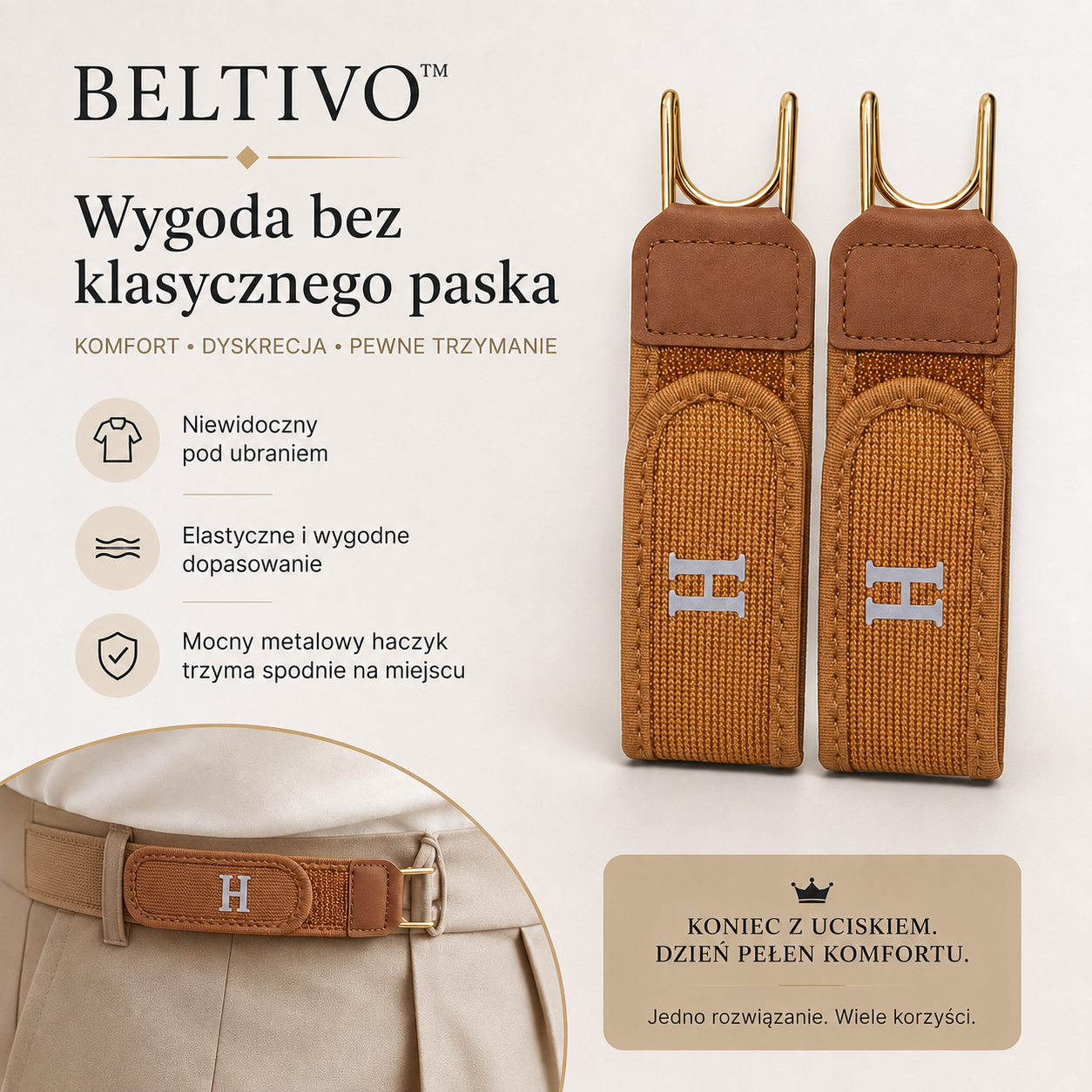 BELTIVO™ – Elastyczny pasek bez klamry